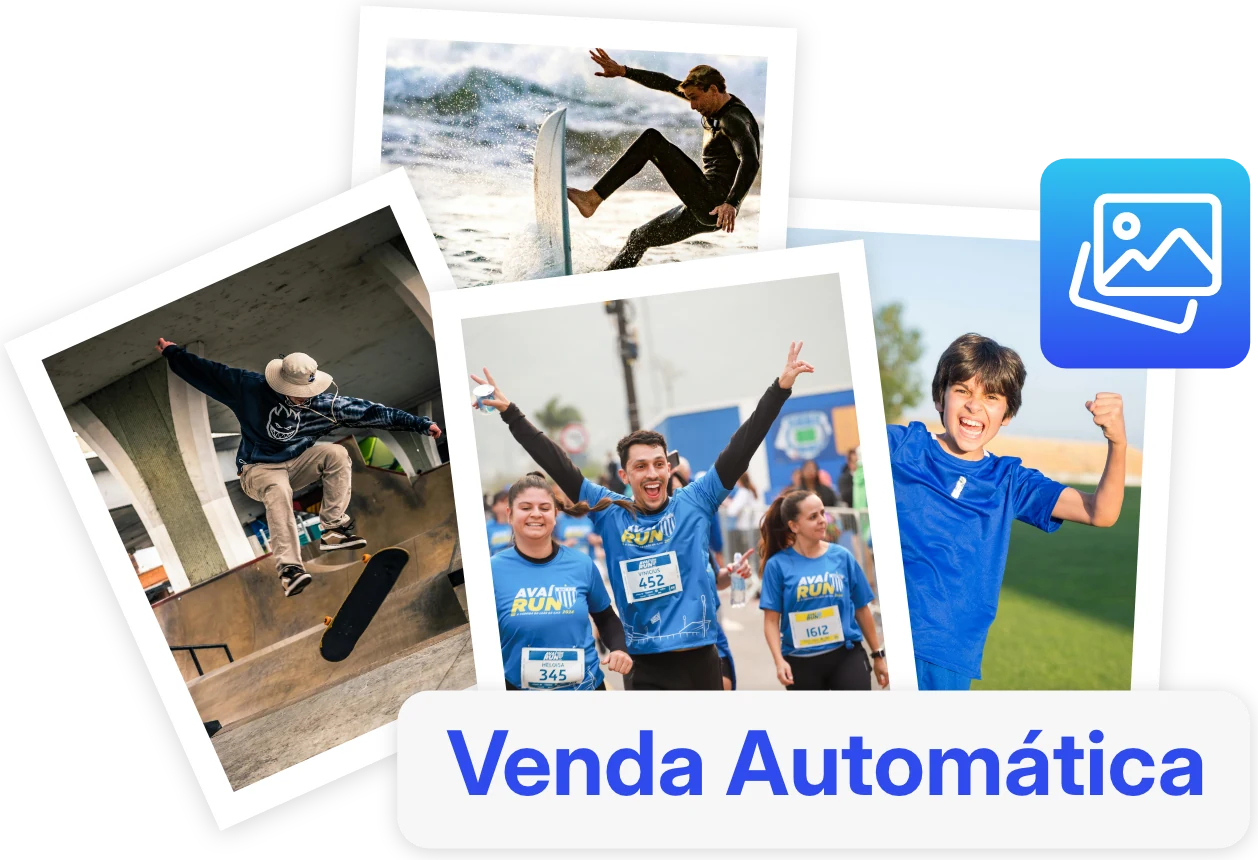Fotos impressas com o selo Venda automática
